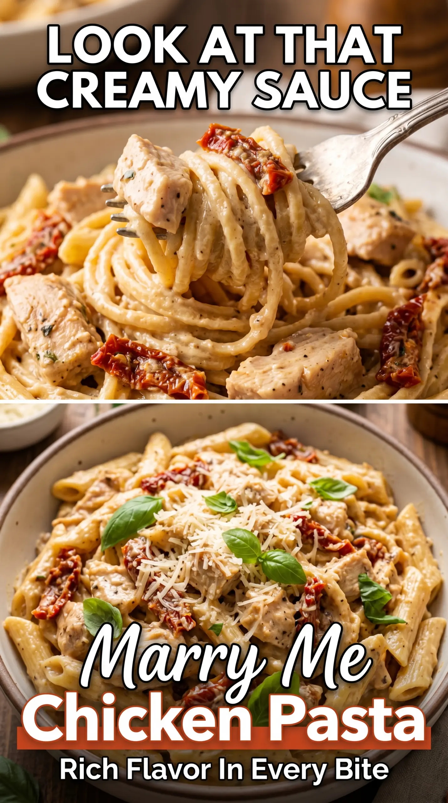 Creamy Marry Me Chicken Pasta creamy garlic Parmesan