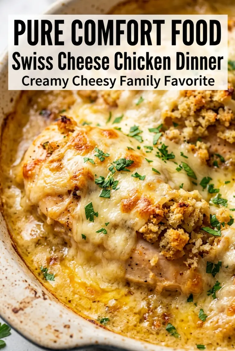 Creamy Swiss Cheese Chicken Dinner