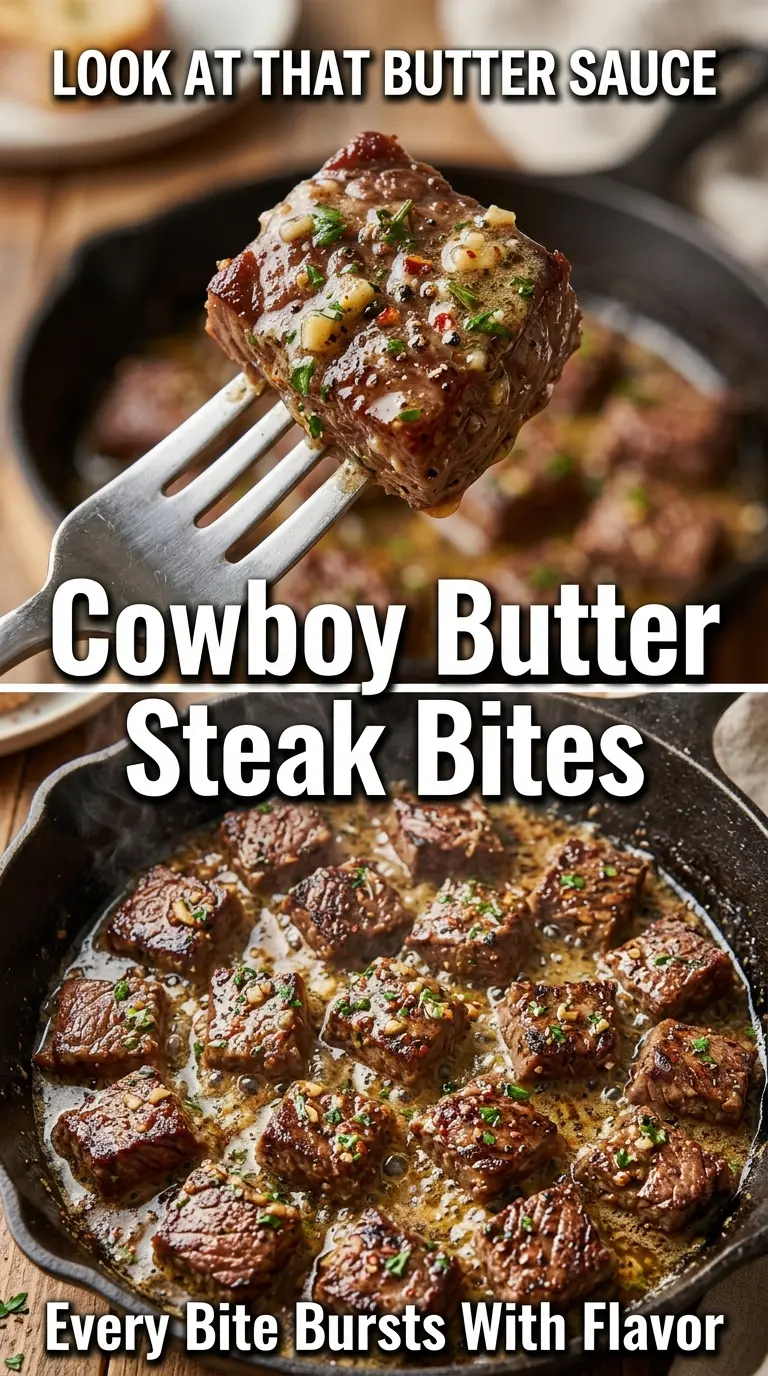 Garlic Cowboy Butter Steak Bites juicy garlicky buttery