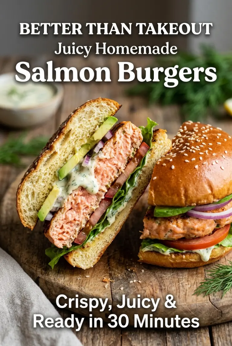 Juicy Homemade Salmon Burgers