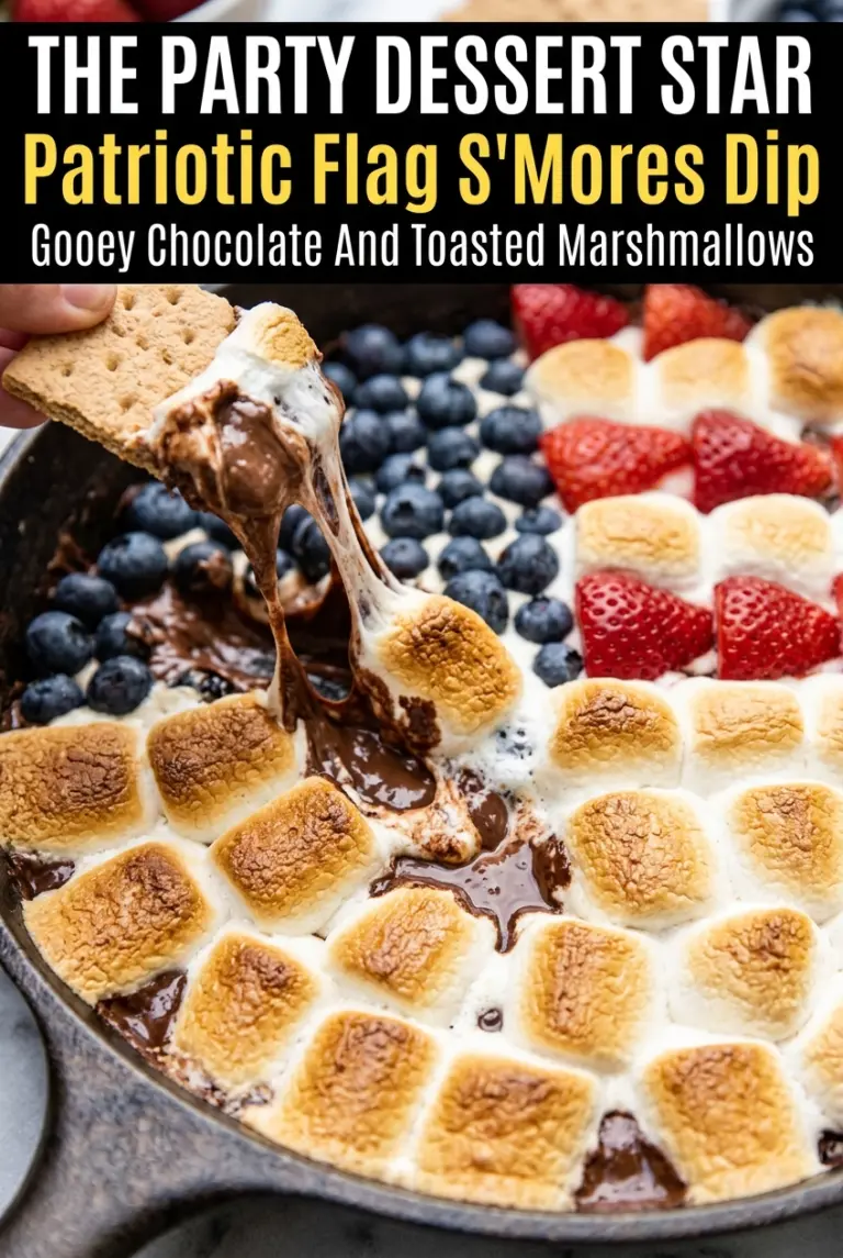 Patriotic Flag S’Mores Dip