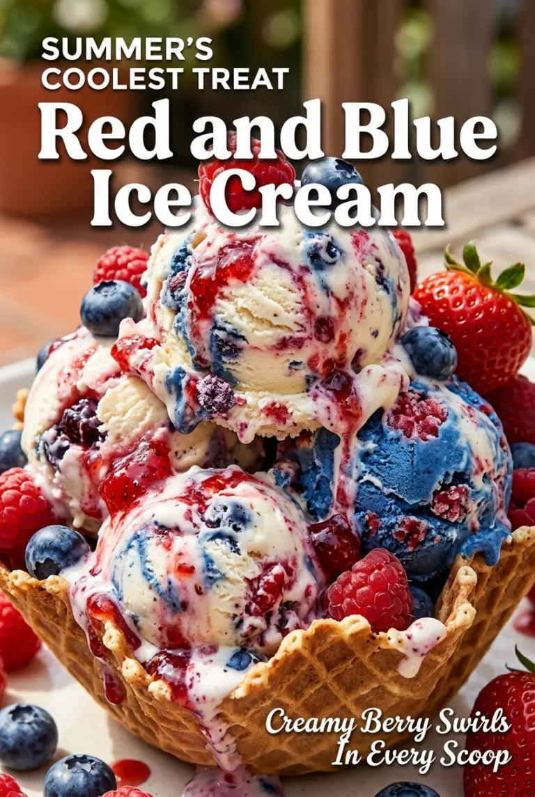 Patriotic Red and Blue Ice Cream