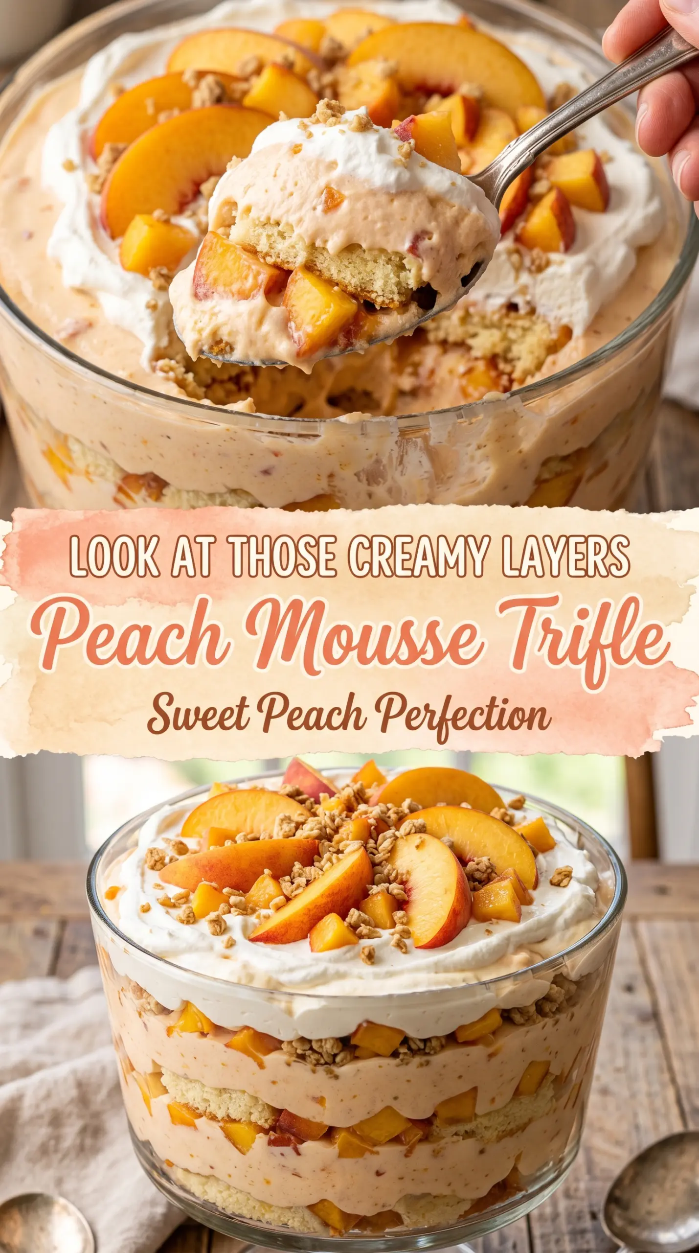 Peach Mousse Trifle