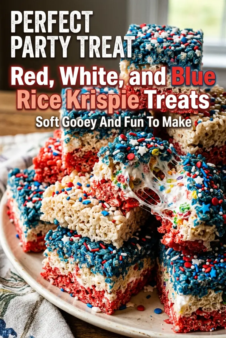 Red, White, and Blue Rice Krispie Treats