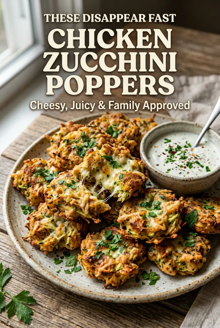 Cheesy Chicken Zucchini Poppers