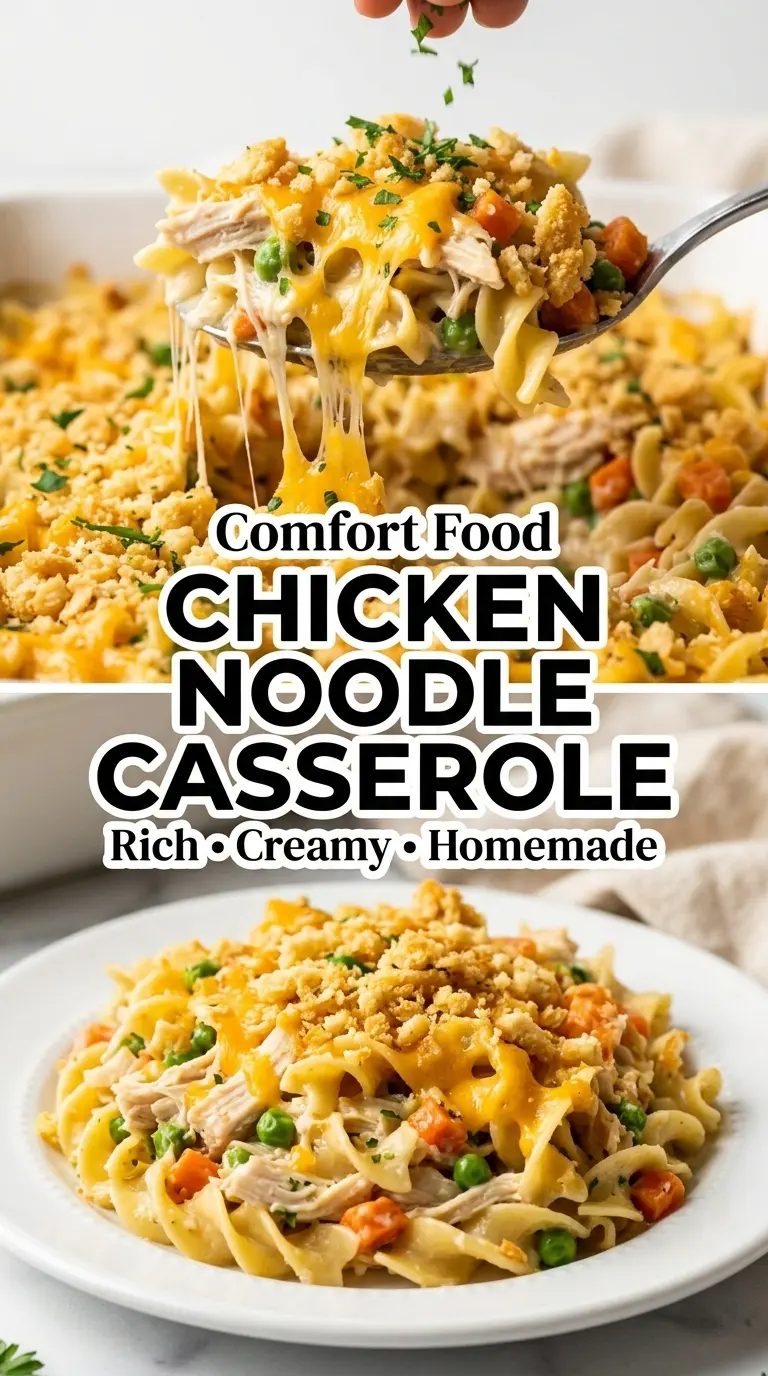 Chicken Noodle Casserole creamy hearty baked