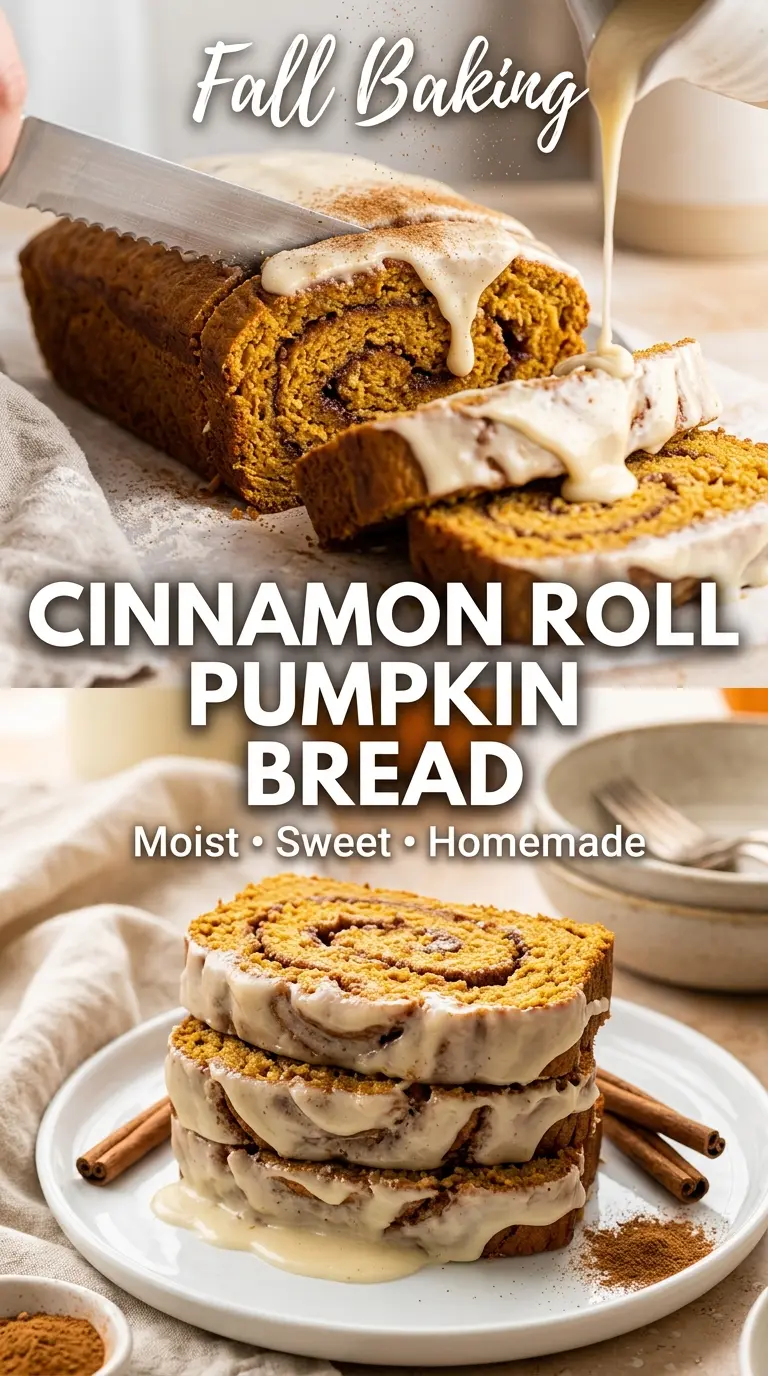 Cinnamon Roll Pumpkin Bread