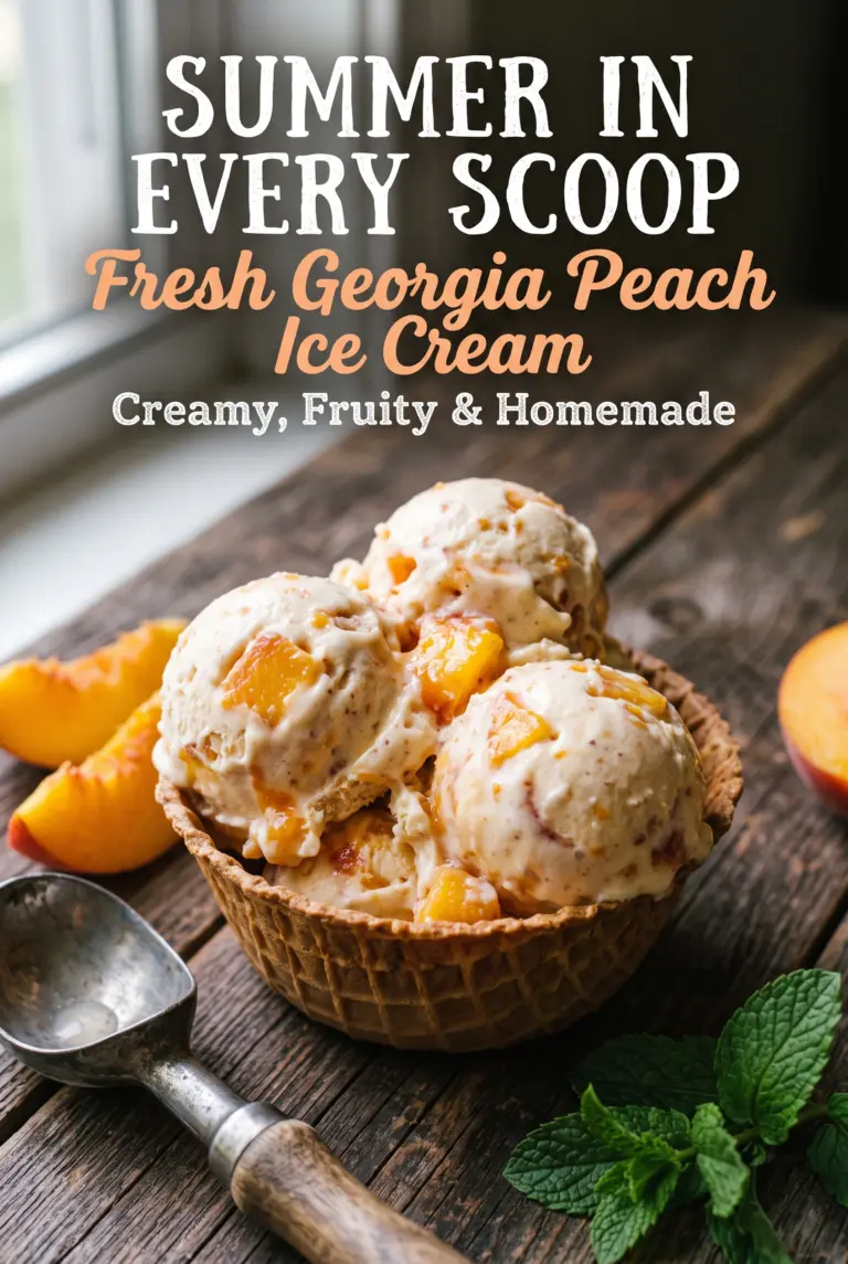 Fresh Georgia Peach Ice Cream
