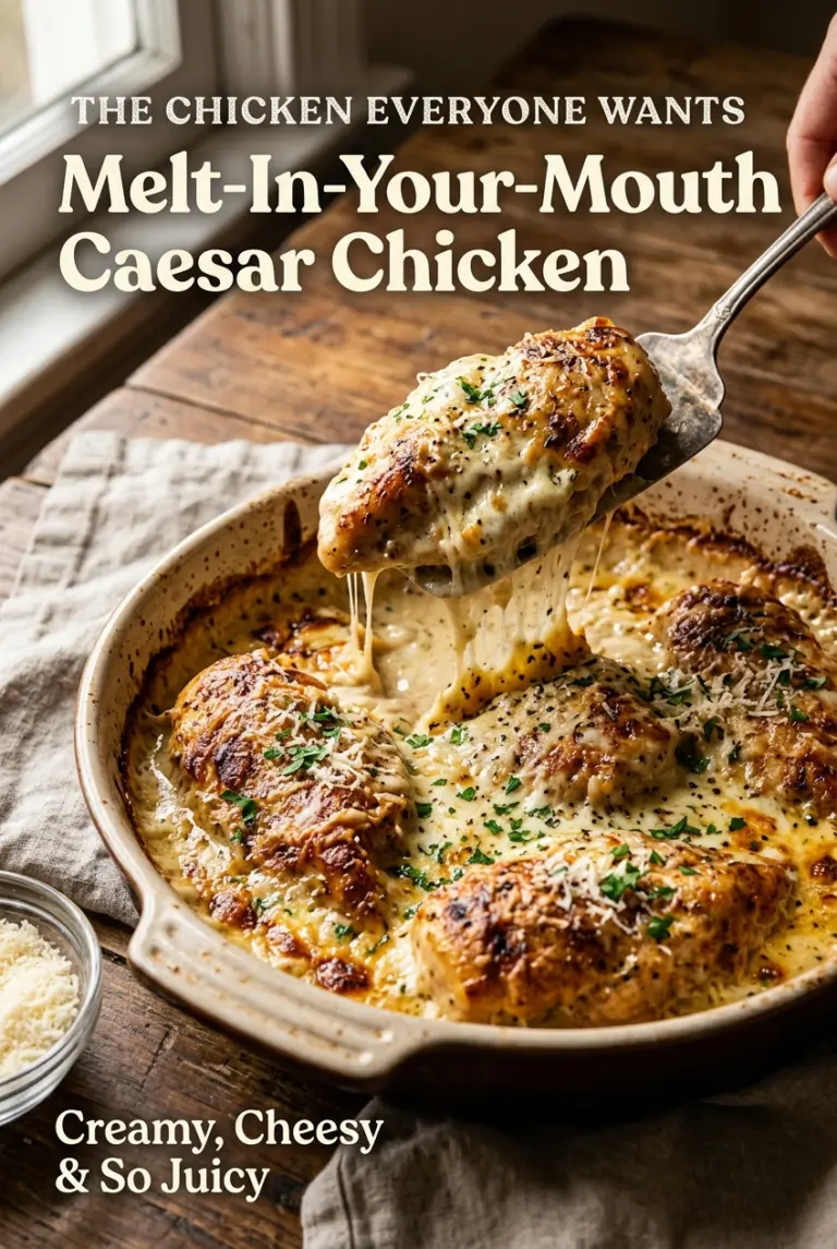 Melt-In-Your-Mouth Caesar Chicken