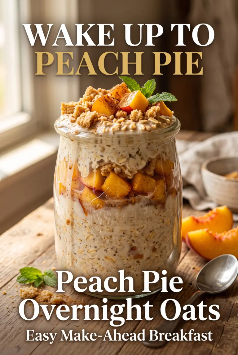 Peach Pie Overnight Oats