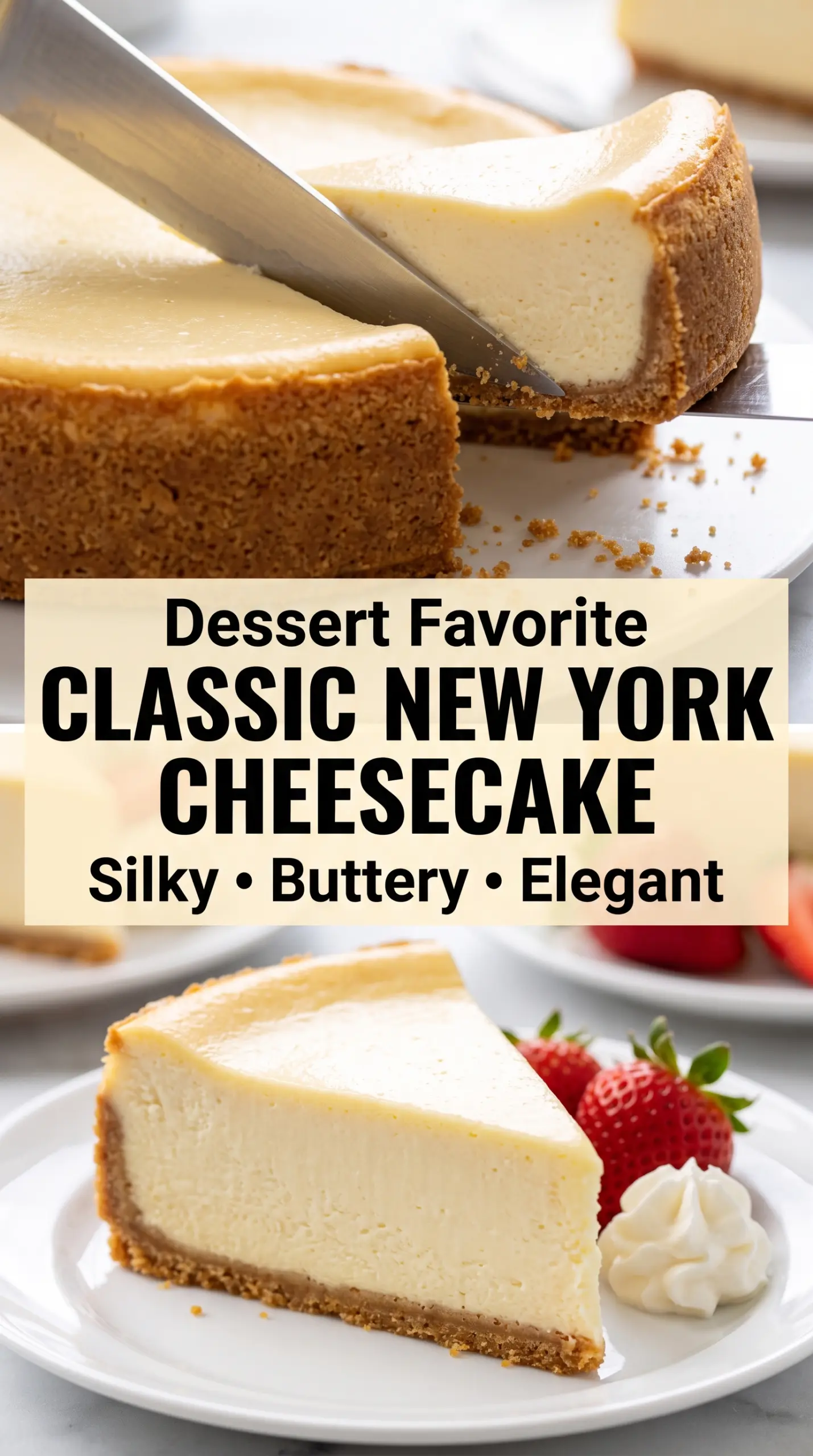 Classic New York Cheesecake creamy dense