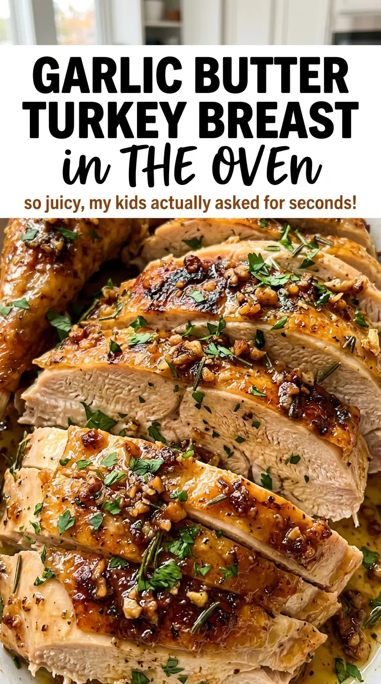Garlic Butter Turkey Breast golden herb skin